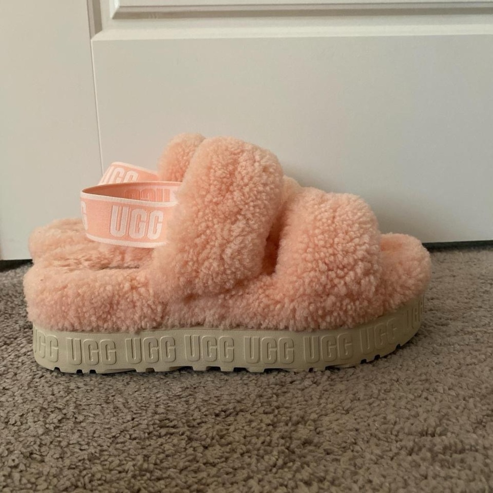 UGG Pink Platform Slippers